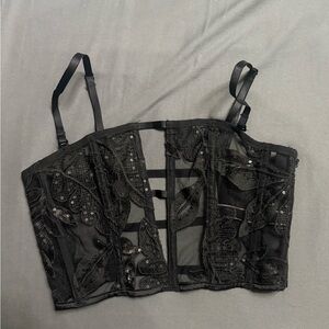 Victoria's Secret Black Lace Bustier